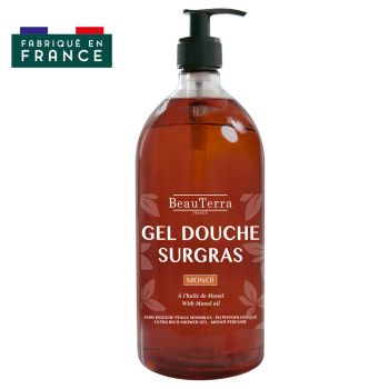 Gel Douche Parfum Monoi Beauterra - flacon &agrave; pompe de 1L