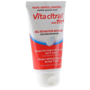 Gel R&eacute;parateur Apaisant mains ab&icirc;m&eacute;es Vita Citral soin TR+ - tube de 75 ml