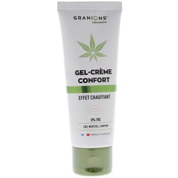 Gel-cr&egrave;me confort CBD effet chauffant Granions - tube de 75 ml