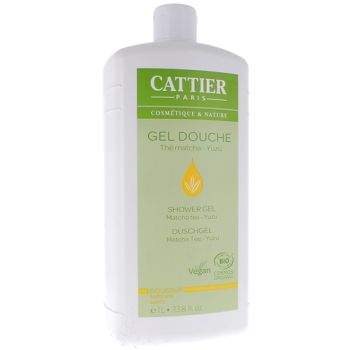 Gel douche Th&eacute; Matcha Yuzu bio Cattier - flacon de 1 L
