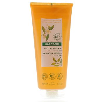 Gel douche nutritif au Cupua&ccedil;u bio Fleur d'oranger Klorane - tube de 200ml