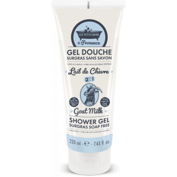 Gel douche surgras au lait de ch&egrave;vre Les petits bains de Provence - tube de 220ml