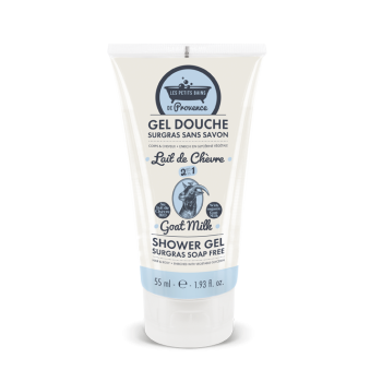 Gel douche surgras au lait de ch&egrave;vre Les petits bains de Provence - tube de 55ml