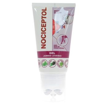 Gel jambes l&eacute;g&egrave;res Nociceptol - tube avec t&ecirc;te massante de 150ml