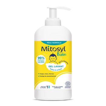 Gel lavant b&eacute;b&eacute; et enfant Mitosyl - flacon-pompe de 490ml