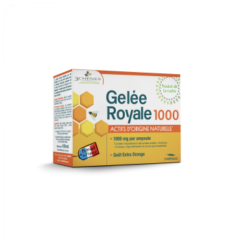 Gel&eacute;e royale 1000 mg Les 3 Ch&ecirc;nes - bo&icirc;te de 20 ampoules