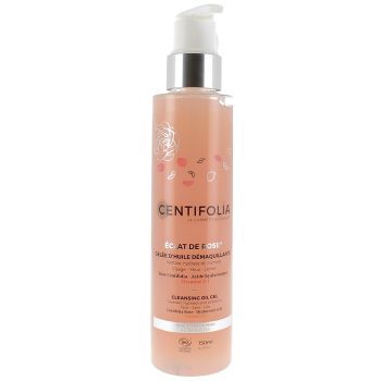 Gel&eacute;e d'huile d&eacute;maquillante Bio &eacute;clat de rose Centifolia - flacon pompe de 150 ml