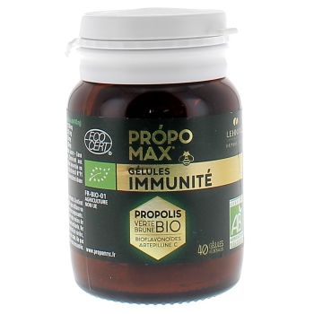G&eacute;lules immunit&eacute; propomax extrait de propolis bio Lehning - flacon de 40 g&eacute;lules