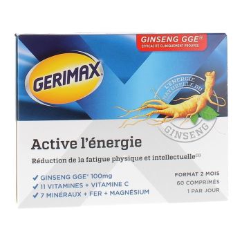 Gerimax Active l'&eacute;nergie PharmUp - boite de 60 comprim&eacute;s