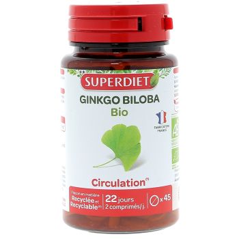 Ginkgo biloba bio Super Diet - boite de 45 comprim&eacute;s
