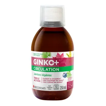 Ginko+ Circulation jambes lourdes Bouchara-Recordati - flacon de 250ml