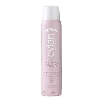 Glow Brume de soin visage &eacute;clat Evian - spray de 100ml