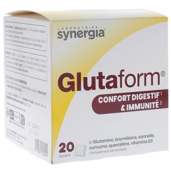 Glutaform Confort digestif et immunit&eacute; Synergia - bo&icirc;te de 20 sachets