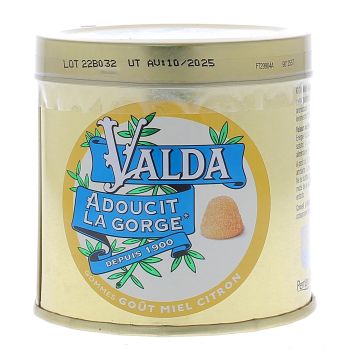 Valda gommes go&ucirc;t miel citron - pot de 140g