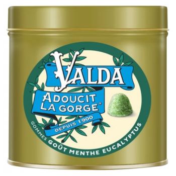 Gommes go&ucirc;t menthe eucalyptus Valda - pot de 140 g