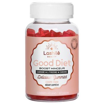 Good Diet boost minceur coupe-faim Lashil&eacute; Beauty - bo&icirc;te de 60 gummies v&eacute;gan
