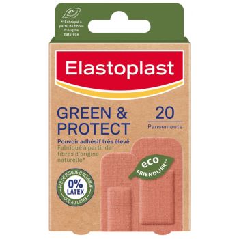 Green & protect Pansements Elastoplast - bo&icirc;te de 20 pansements