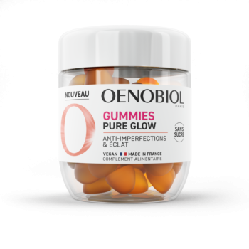 Gummies Pure Glow anti-imperfections & &eacute;clat Oenobiol - pot de 60 gummies