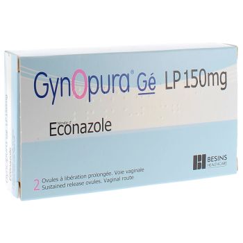 Gynopura G&eacute; LP 150 mg - 2 ovules &agrave; lib&eacute;ration prolong&eacute;e