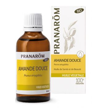 Huile v&eacute;g&eacute;tale BIO d'amande douce Pranar&ocirc;m - flacon de 50 ml