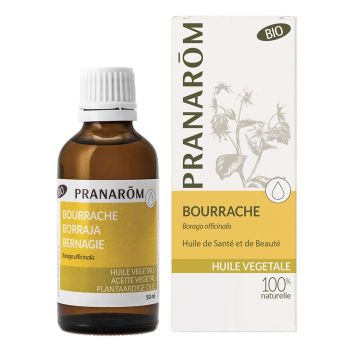 Huile v&eacute;g&eacute;tale BIO de bourrache Pranar&ocirc;m - flacon de 50 ml