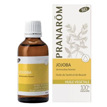 Huile v&eacute;g&eacute;tale BIO de jojoba Pranar&ocirc;m - flacon de 50 ml