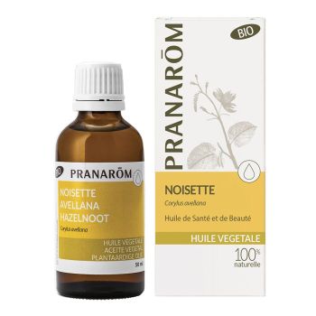 Huile v&eacute;g&eacute;tale BIO de noisette Pranar&ocirc;m - flacon de 50 ml