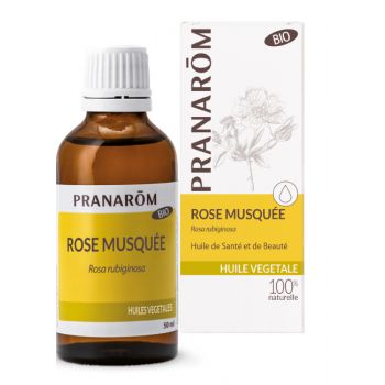 Huile v&eacute;g&eacute;tale BIO Rose musqu&eacute;e Pranar&ocirc;m - flacon de 50 ml