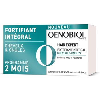 Hair expert Fortifiant int&eacute;gral cheveux et ongles Oenobiol - lot de 2 boites de 60 comprim&eacute;s