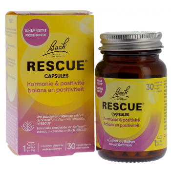 Harmonie et positivit&eacute; Rescue - pot de 30 capsules