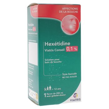 Hex&eacute;tidine 0,1% Mylan - flacon de 200ml