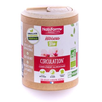 Hibiscus Bio Ecoresponsable Nat&Form - Boite de 200 g&eacute;lules