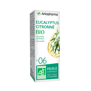 Huile essentielle Eucalyptus Citronn&eacute; bio n&deg;06 Arkopharma - flacon de 10 ml
