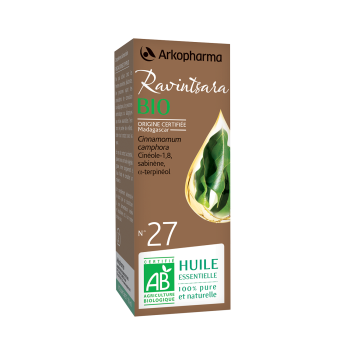 Huile essentielle Ravintsara bio n&deg;27 Arkopharma - flacon de 5 ml