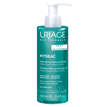 Hys&eacute;ac Huile d&eacute;maquillante purifiante peaux grasses &agrave; tendance acn&eacute;ique Uriage - flacon-pompe de 100 ml