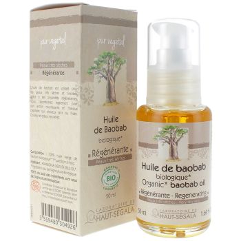 Huile de Baobab Bio R&eacute;g&eacute;n&eacute;rante Laboratoire Haut-S&eacute;gala - flacon de 50 ml