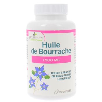 Huile de Bourrache Capital Jeunesse Les 3 Ch&ecirc;nes - bo&icirc;te de 150 capsules