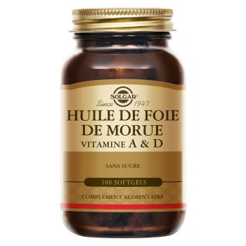 Huile de Foie de Morue Solgar - bo&icirc;te de 100 g&eacute;lules