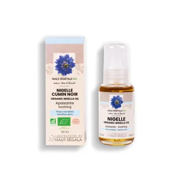 Huile de Nigelle cumin noir bio apaisante Laboratoire Haut-S&eacute;gala - flacon de 50ml