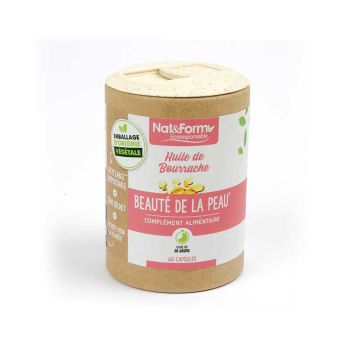Huile de bourrache/onagre Ecoresponsable Nat&Form - boite de 60 capsules