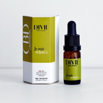Huile de chanvre sublinguale Je suis relax&eacute;.e 5% Divie - flacon-pipette de 20 ml