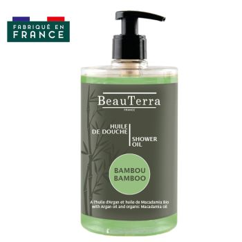 Huile de douche Bambou BeauTerra - 1 flacon &agrave; pompe de 750 ml