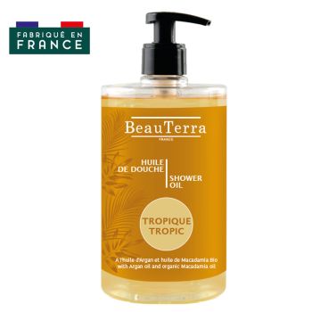 Huile de douche Tropical BeauTerra - 1 flacon &agrave; pompe de 750 ml