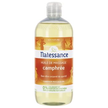 Huile de massage Camphr&eacute;e Natessance - flacon de 500 ml