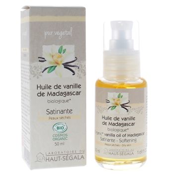Huile de vanille de Madagascar bio Haut-S&eacute;gala - flacon de 50 ml