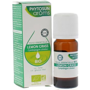 Huile essentielle Lemon grass BIO Phytosun Ar&ocirc;ms - Flacon de 10 ml