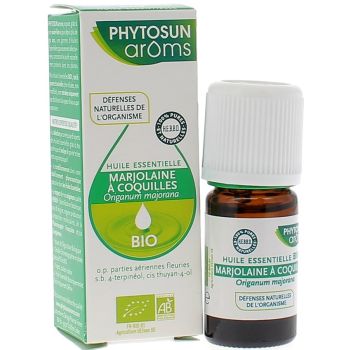Huile essentielle Marjolaine &agrave; coquilles BIO Phytosun Ar&ocirc;ms - Flacon de 5 ml