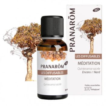 Huile essentielle &agrave; diffuser m&eacute;ditation bio Pranarom - flacon de 30 ml