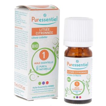 Huile essentielle bio Lits&eacute;e citronn&eacute;e Puressentiel - flacon de 10ml