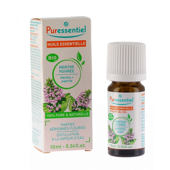 Huile essentielle bio Menthe poivr&eacute;e Puressentiel - flacon de 10 ml